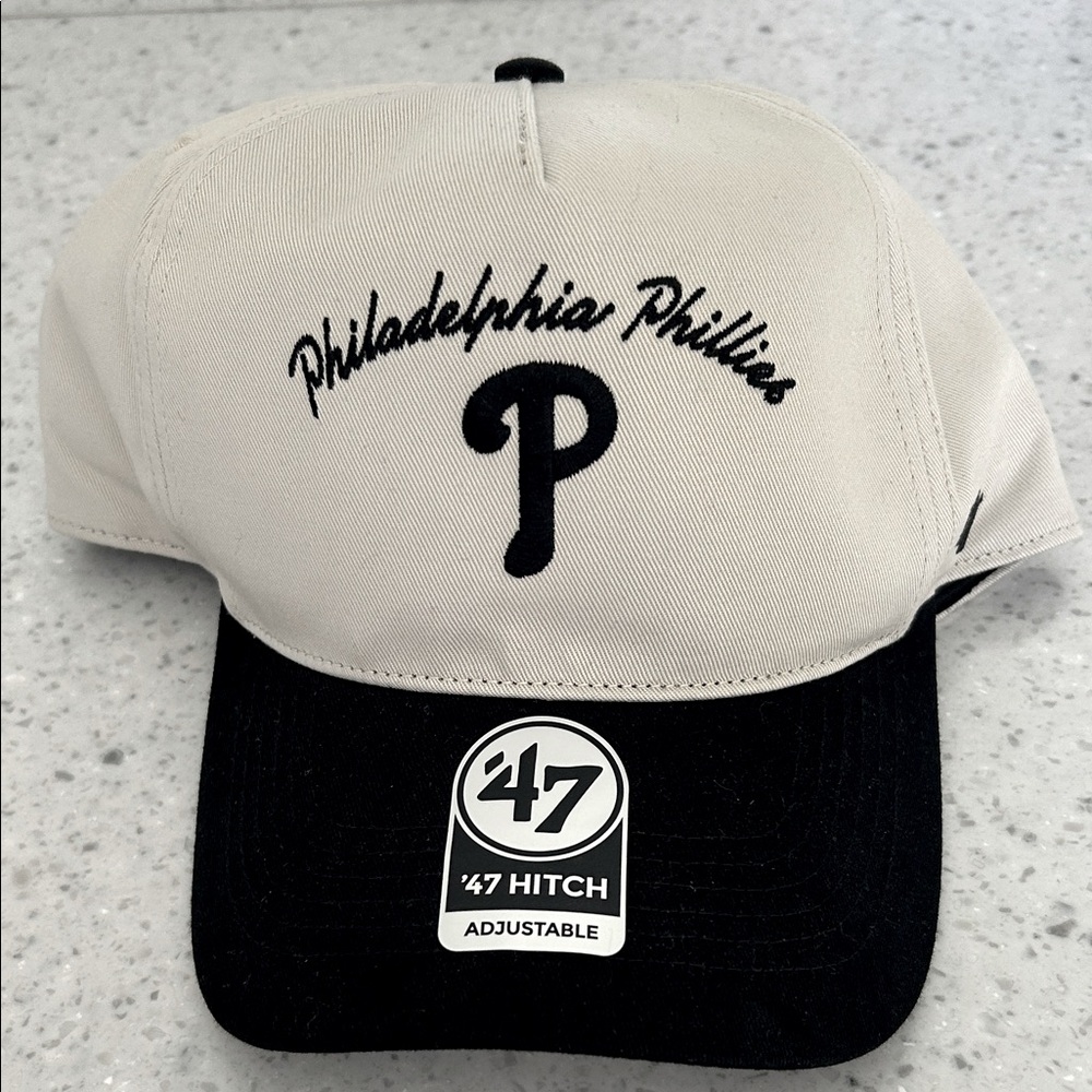 47 Brand Phillies Black and Cream Cap NWT